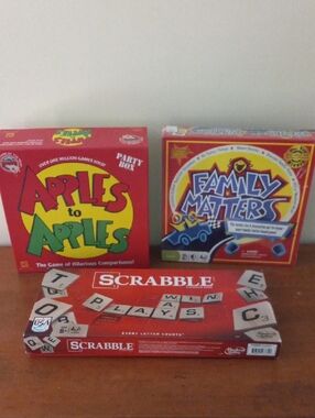 Family Game Bundle - Apples To Apples, Scrabble, Family Matters